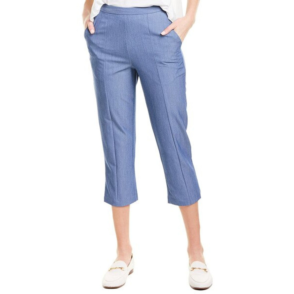 BCBGMaxAzria 8 Dark Chambray Crop Pants